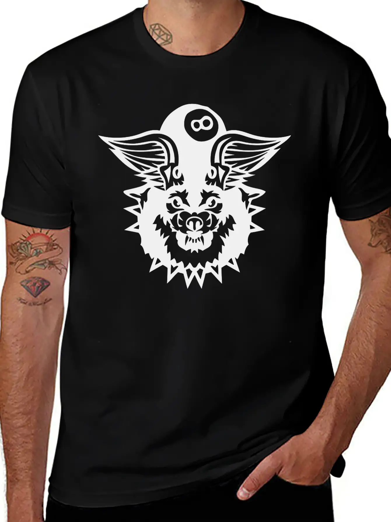 Billards Snooker Wing Wolf Logo Sports Stylish Everyday T-Shirt – Unisex Basic Cotton Tee