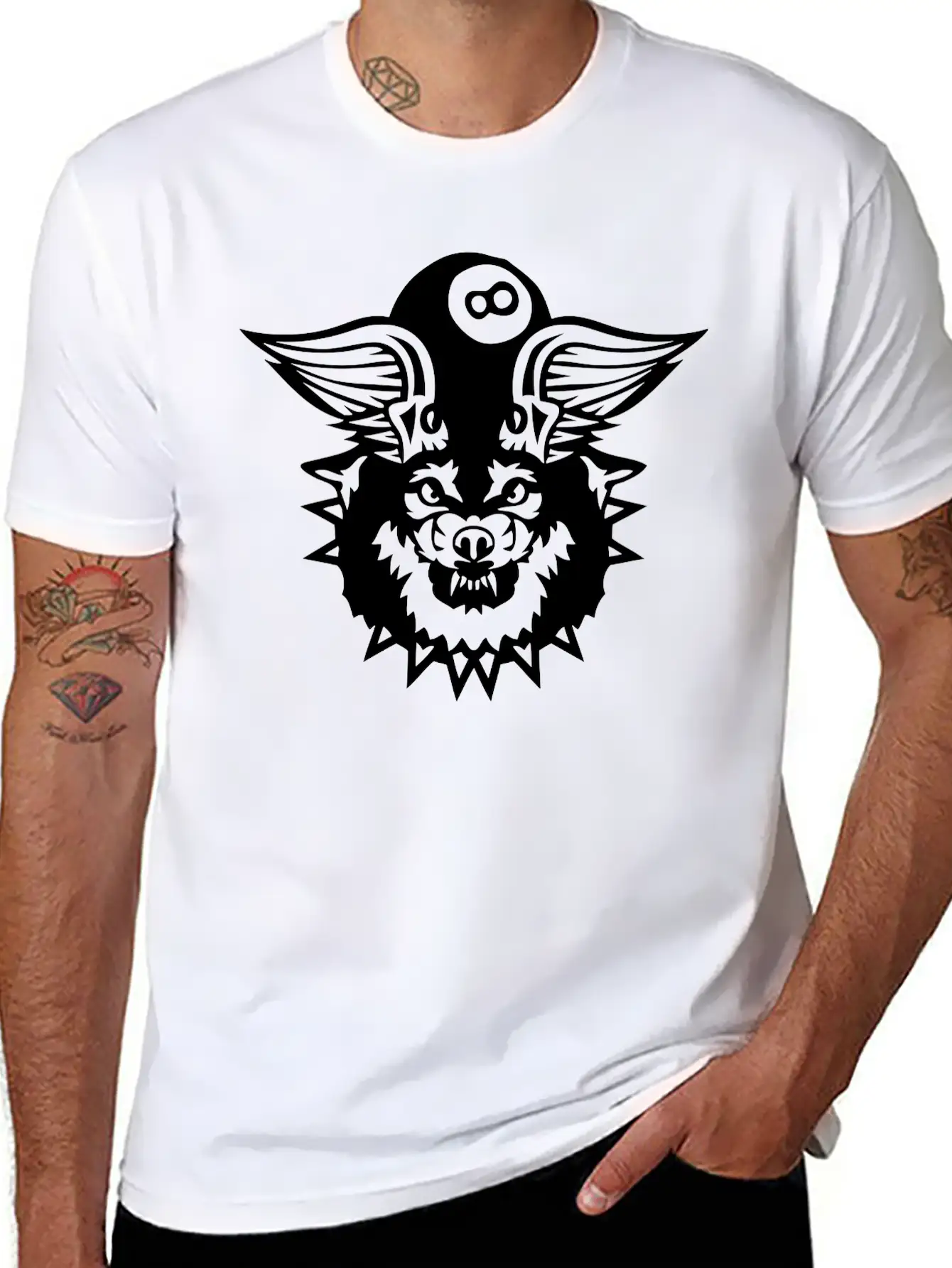 Billards Snooker Wing Wolf Logo Sports Stylish Everyday T-Shirt – Unisex Basic Cotton Tee