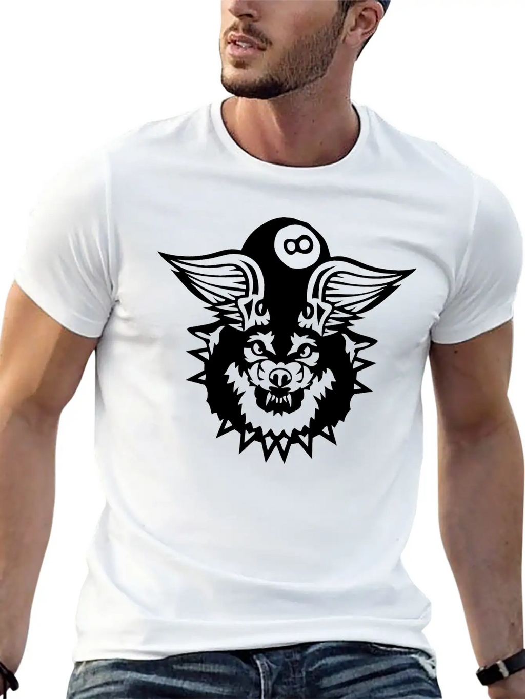 Billards Snooker Wing Wolf Logo Sports Stylish Everyday T-Shirt – Unisex Basic Cotton Tee