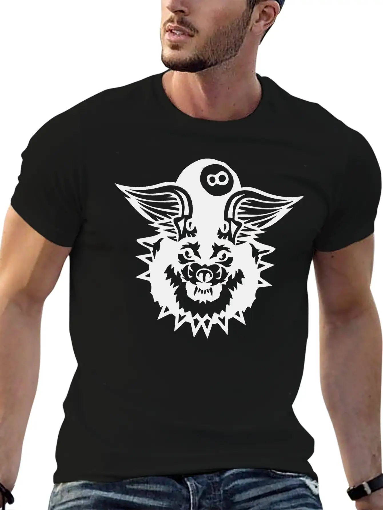 Billards Snooker Wing Wolf Logo Sports Stylish Everyday T-Shirt – Unisex Basic Cotton Tee