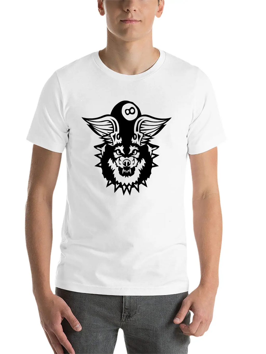 Billards Snooker Wing Wolf Logo Sports Stylish Everyday T-Shirt – Unisex Basic Cotton Tee