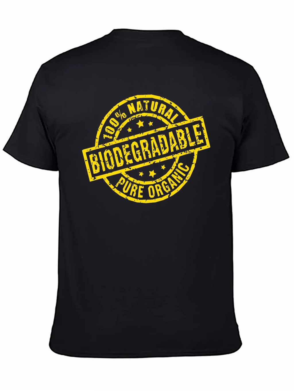 Biodegradable Yellow Stamp Timeless Short Sleeve Tee – Comfy And Minimalist Design