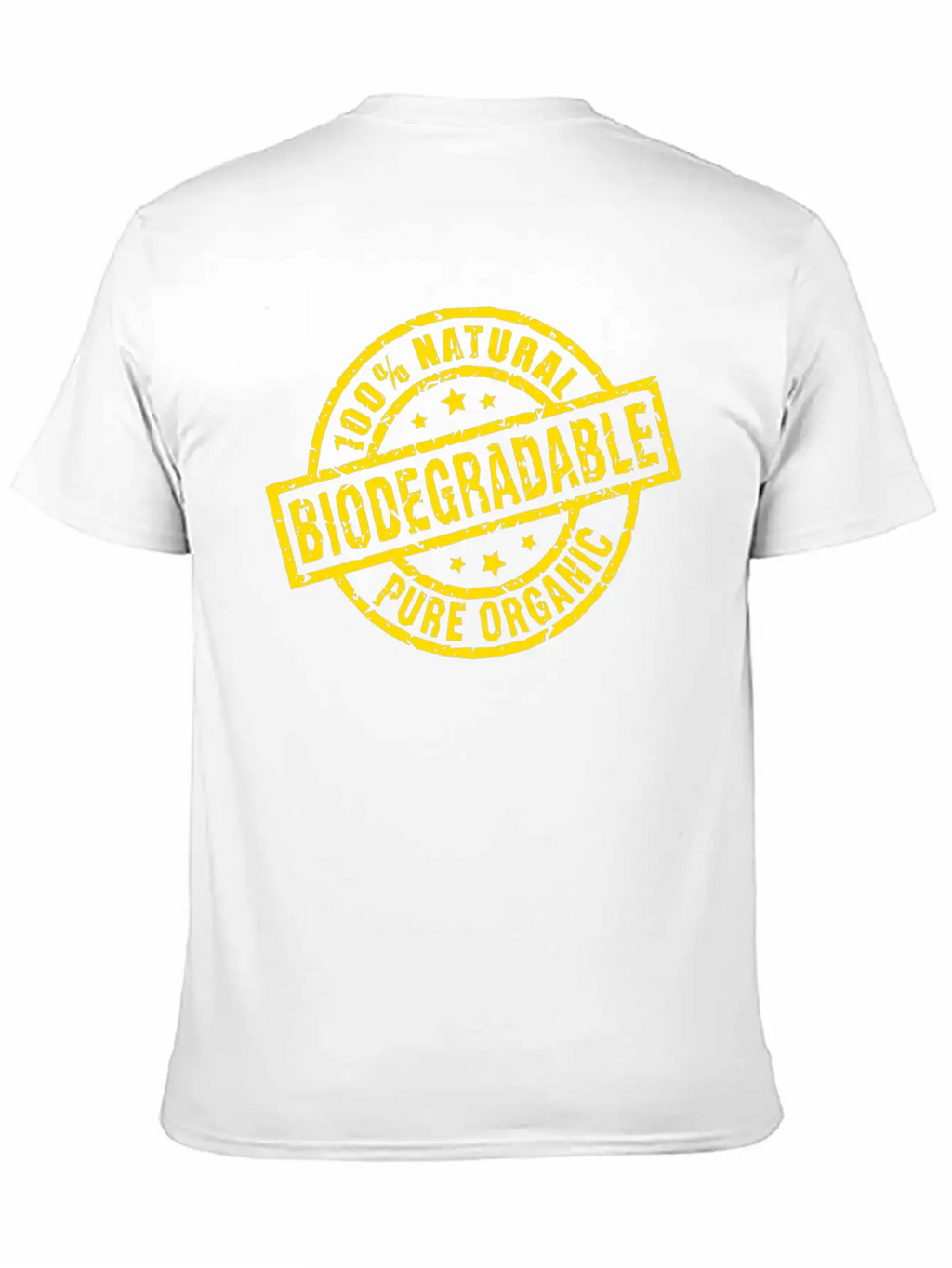 Biodegradable Yellow Stamp Timeless Short Sleeve Tee – Comfy And Minimalist Design