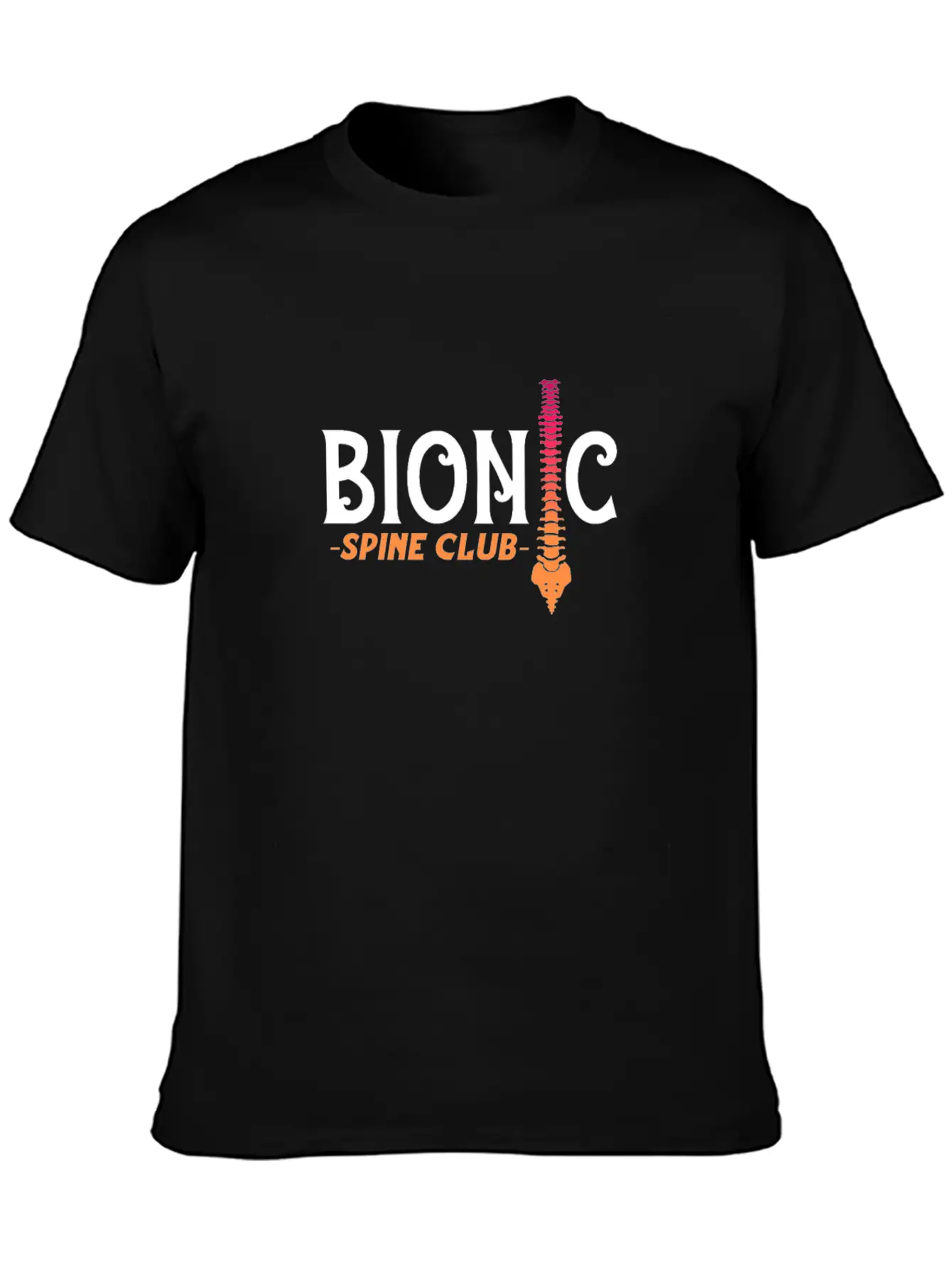 Bionic Spine Club Unisex Casual T-Shirt – Clean Design For Daily Comfort