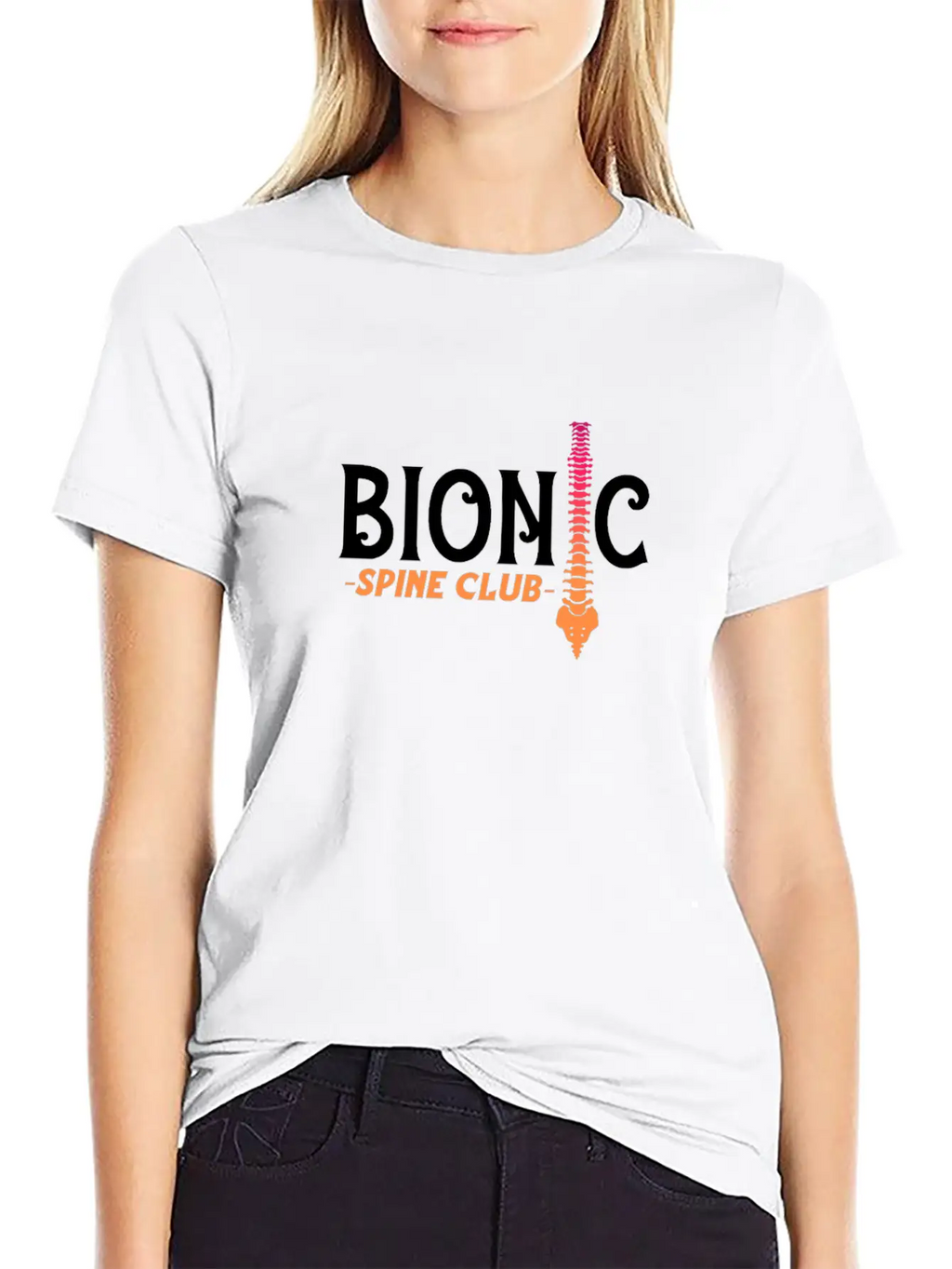 Bionic Spine Club Unisex Casual T-Shirt – Clean Design For Daily Comfort