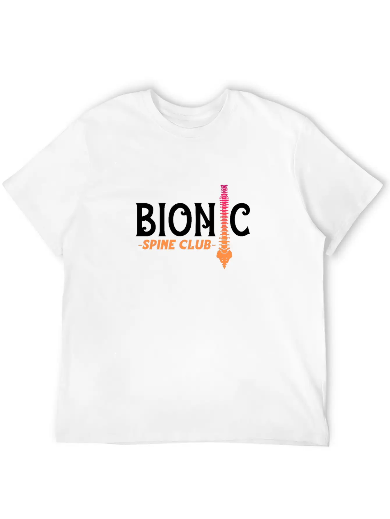 Bionic Spine Club Unisex Casual T-Shirt – Clean Design For Daily Comfort