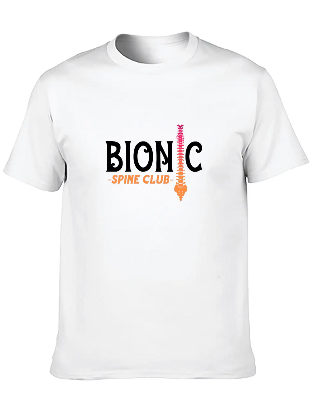 Bionic Spine Club Unisex Casual T-Shirt – Clean Design For Daily Comfort