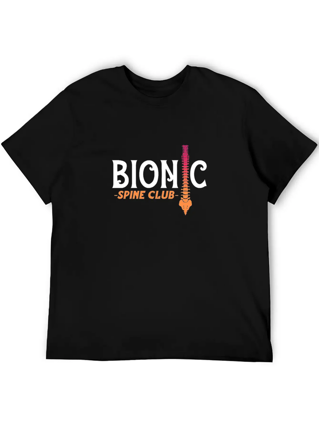 Bionic Spine Club Unisex Casual T-Shirt – Clean Design For Daily Comfort