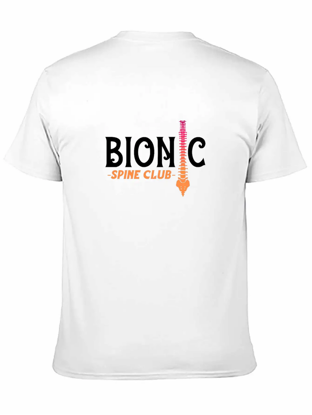 Bionic Spine Club Unisex Casual T-Shirt – Clean Design For Daily Comfort