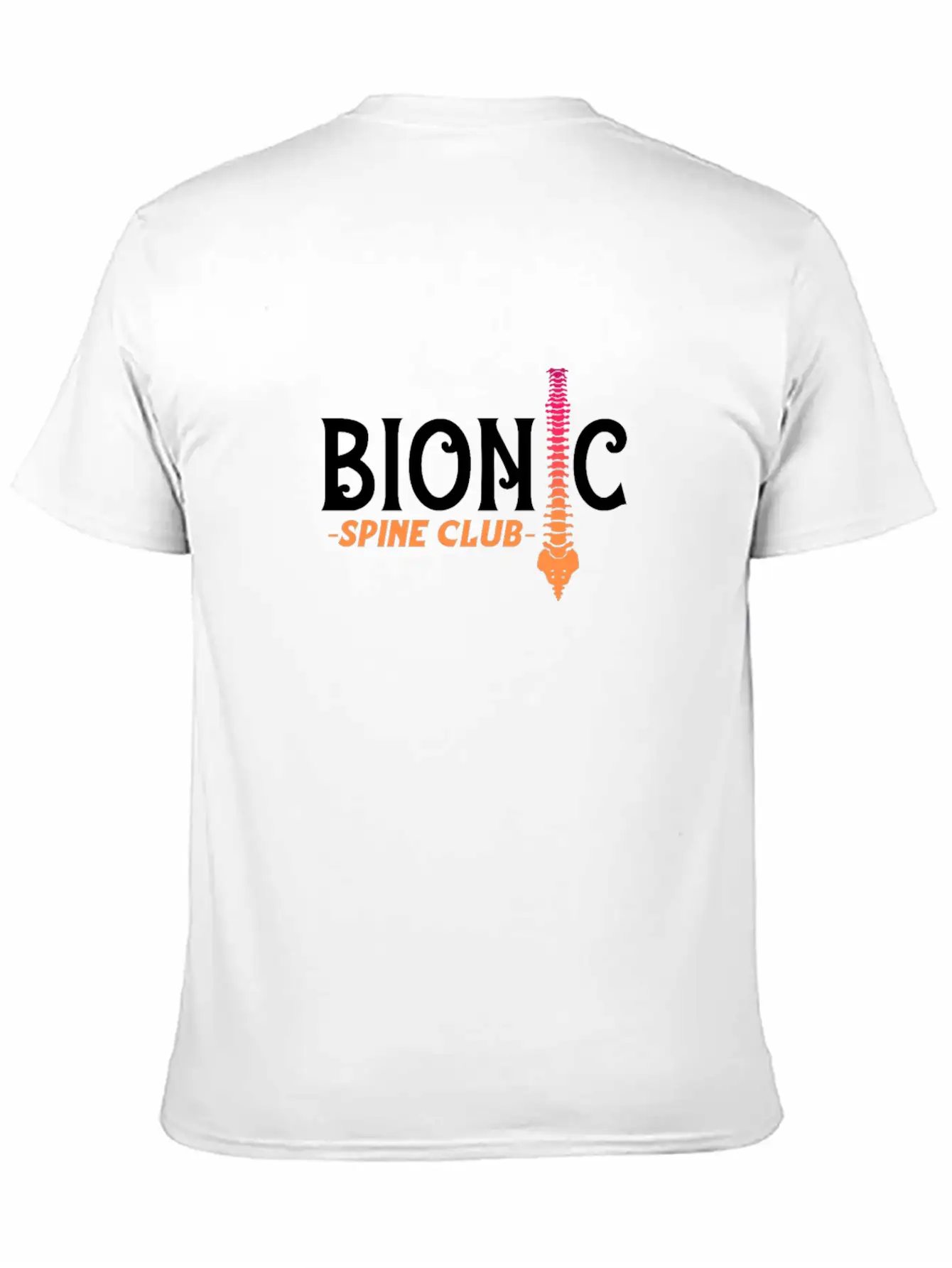 Bionic Spine Club Unisex Casual T-Shirt – Clean Design For Daily Comfort