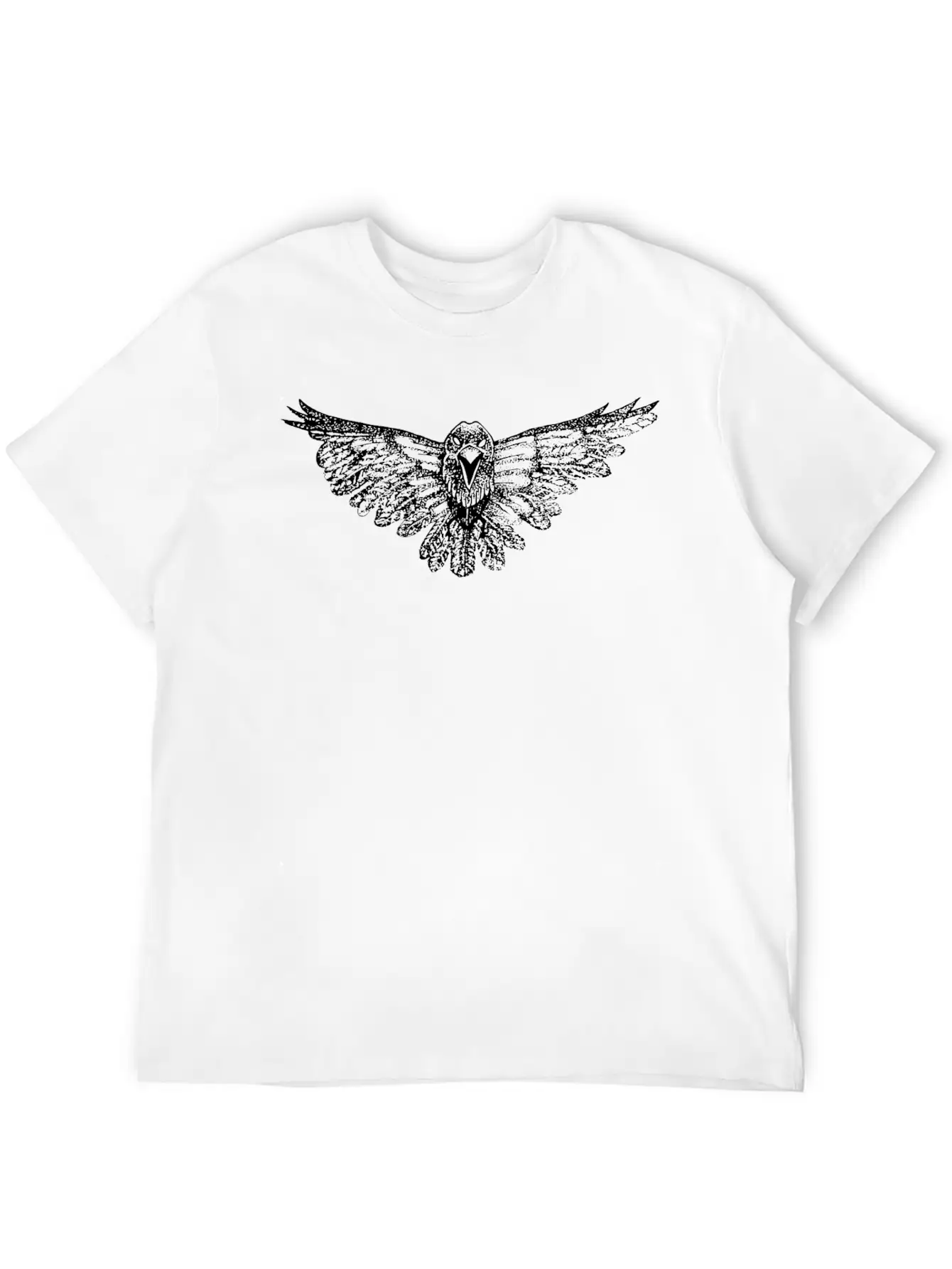 Bird Hawk Eagle Hand-Drawn Relaxed Everyday Tee – Lightweight And Durable Cotton