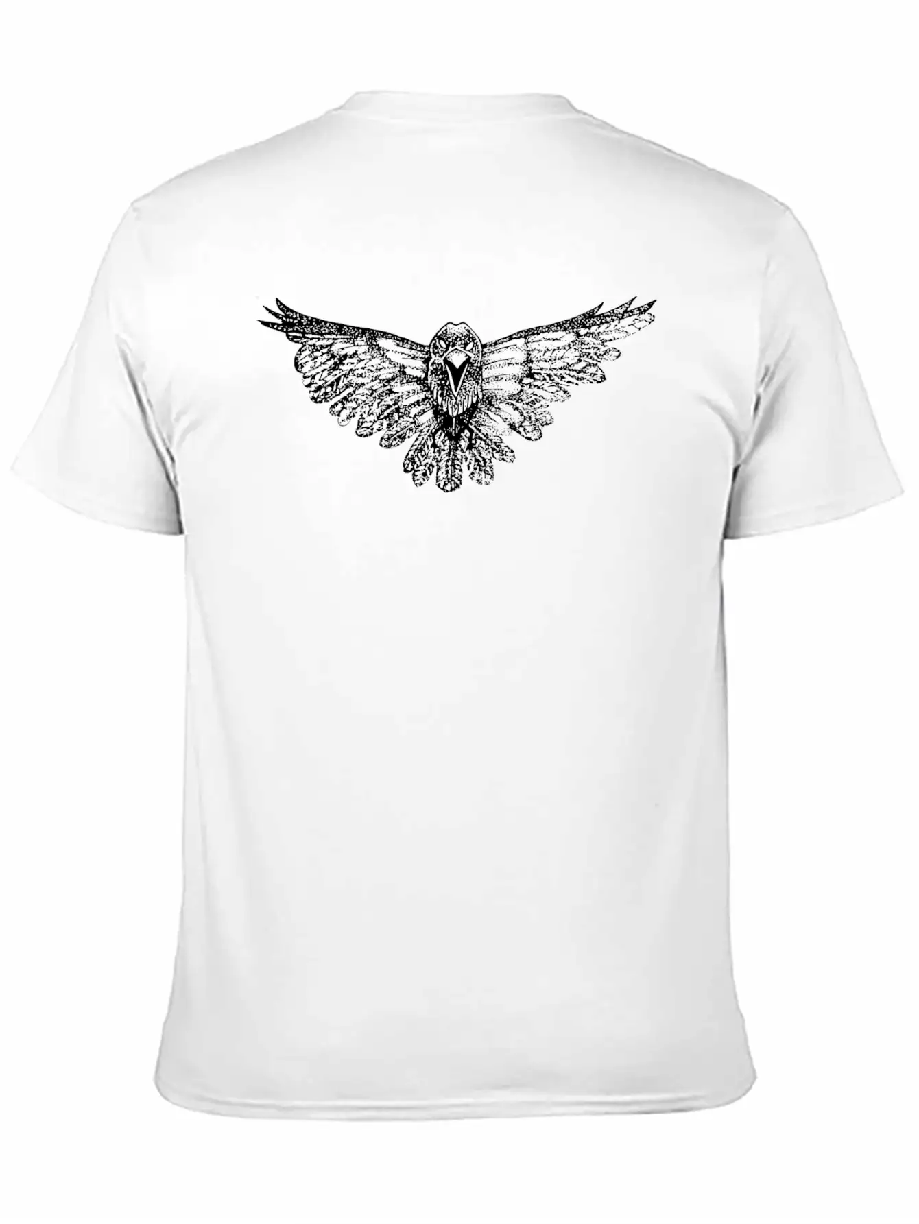 Bird Hawk Eagle Hand-Drawn Relaxed Everyday Tee – Lightweight And Durable Cotton