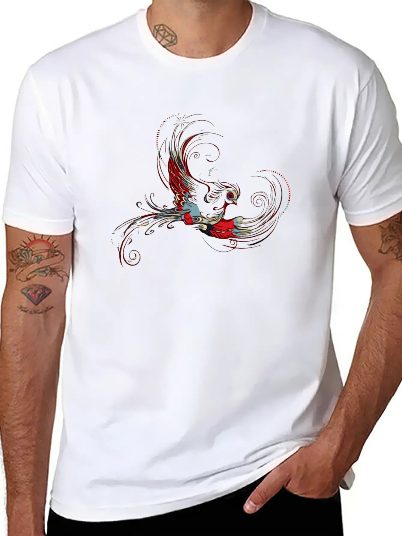 Bird In Flames Timeless Short Sleeve Tee – Comfy And Minimalist Design