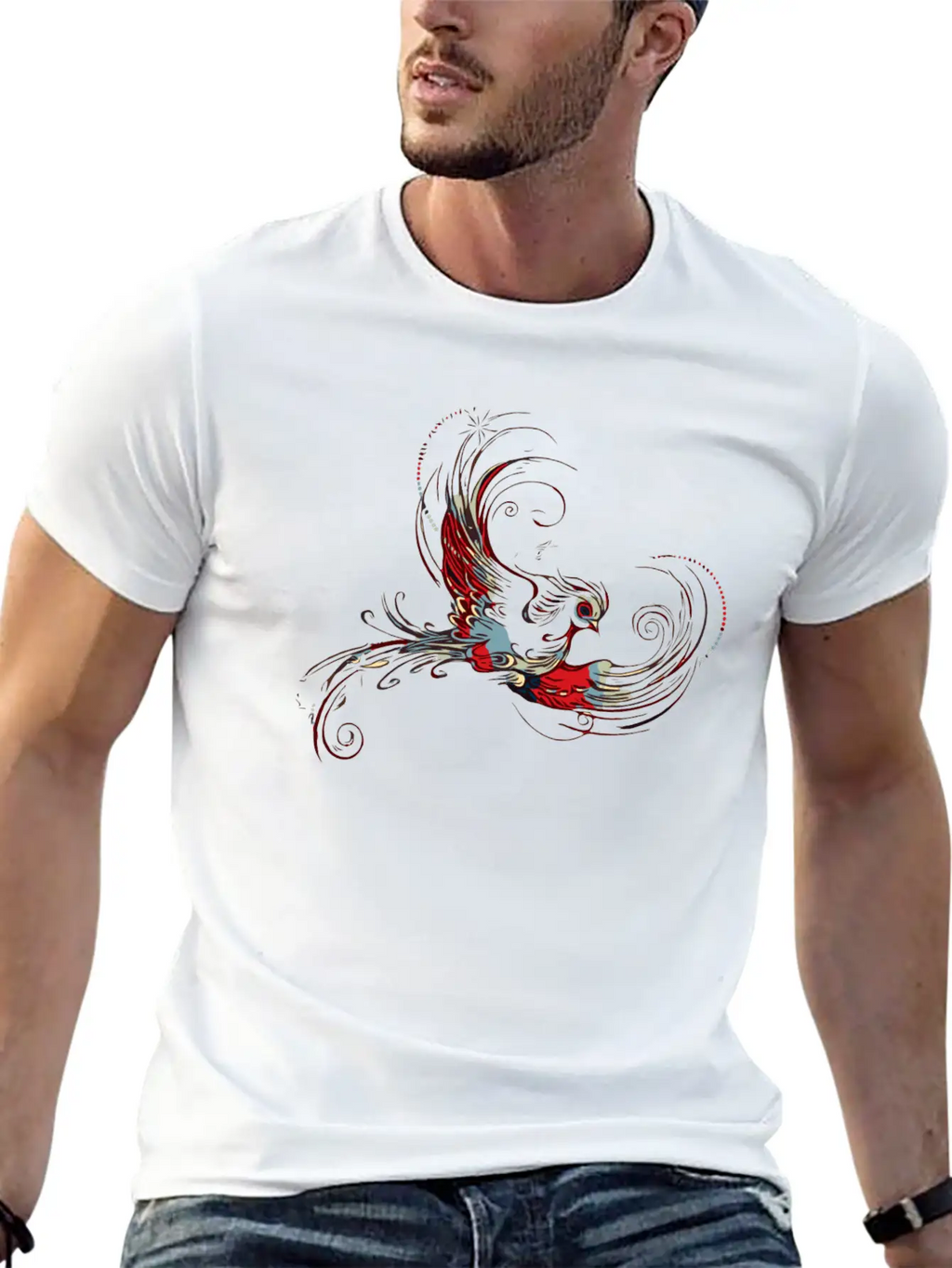 Bird In Flames Timeless Short Sleeve Tee – Comfy And Minimalist Design