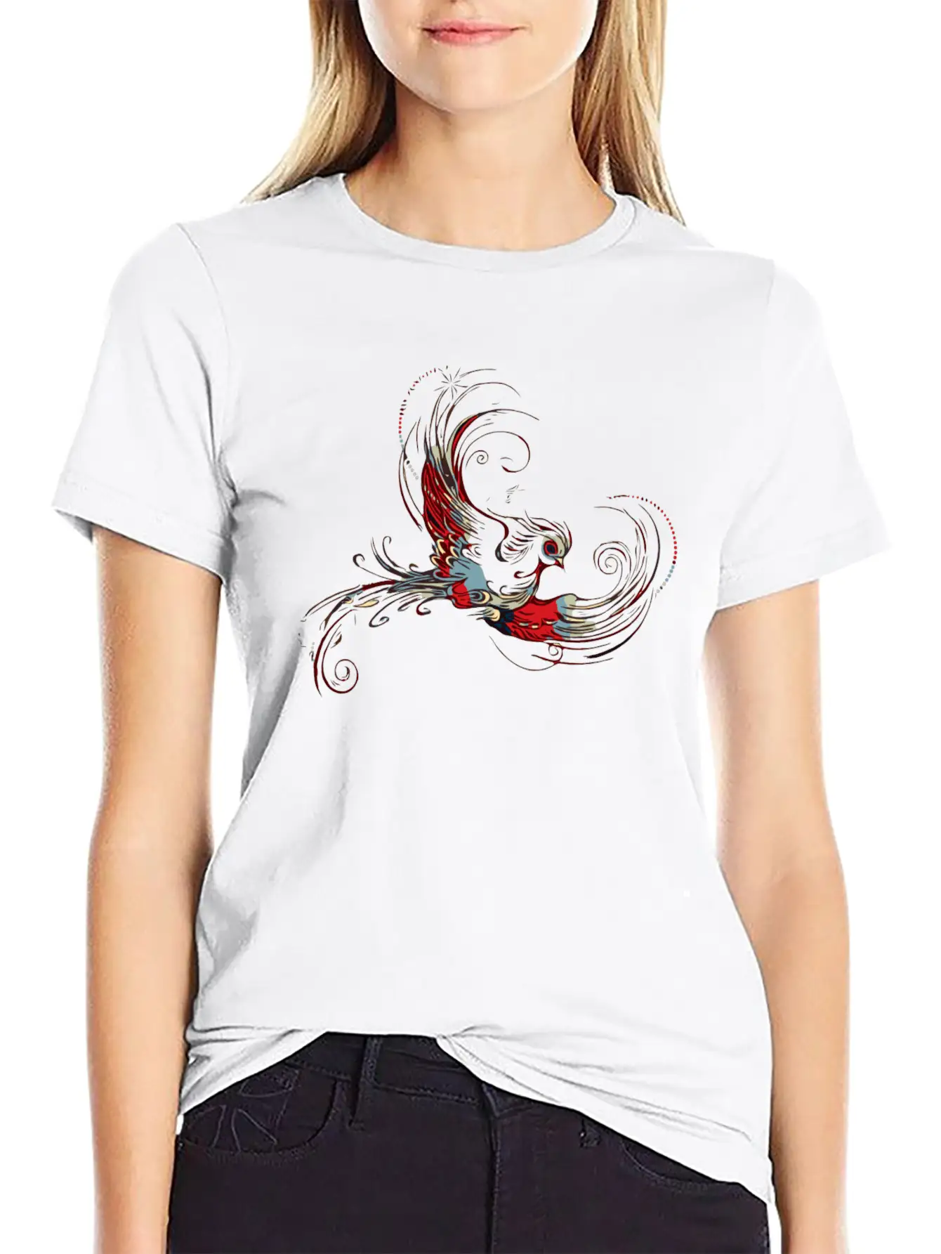 Bird In Flames Timeless Short Sleeve Tee – Comfy And Minimalist Design