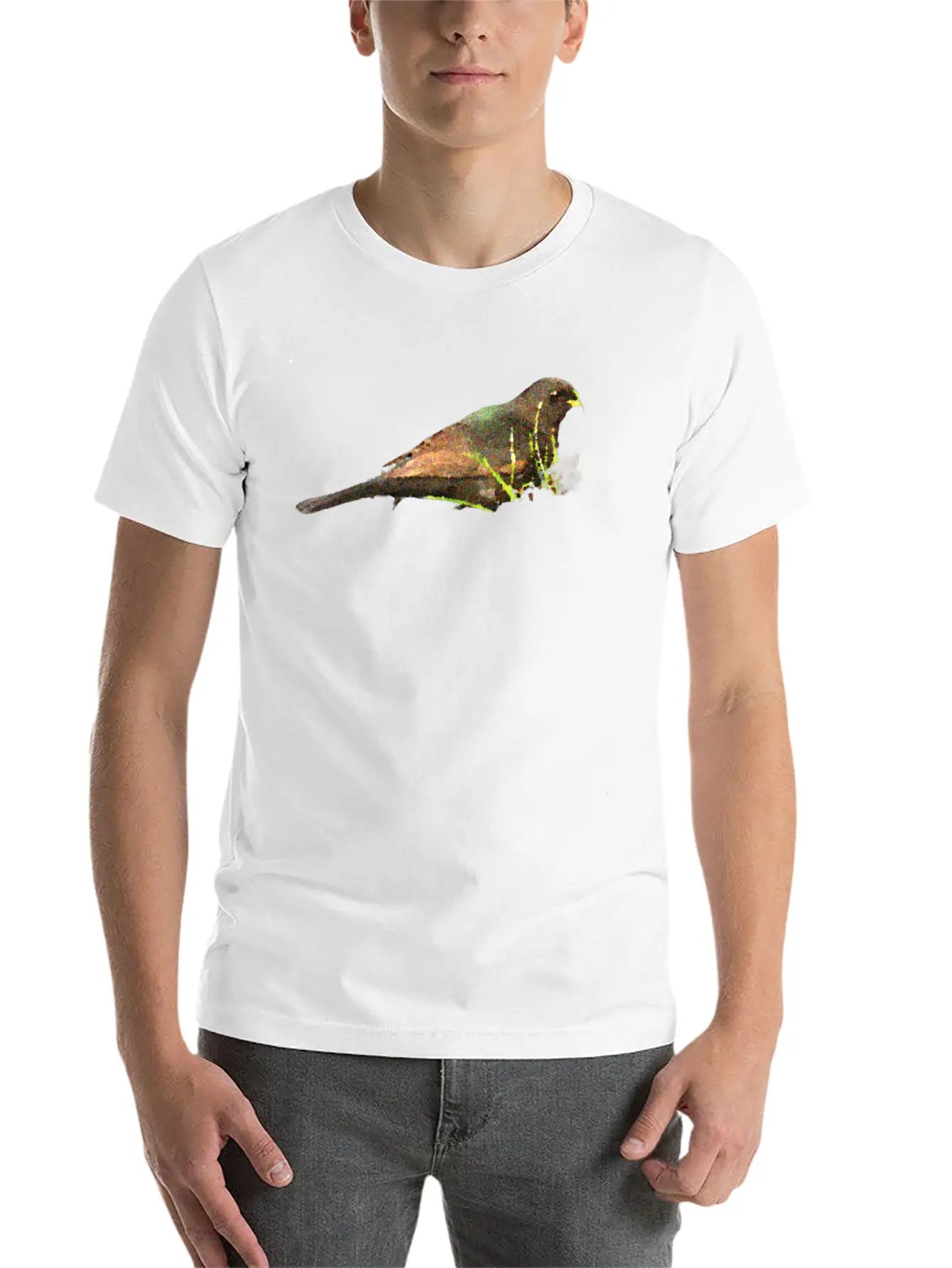 Bird Oil Art Relaxed Everyday Tee – Lightweight And Durable Cotton