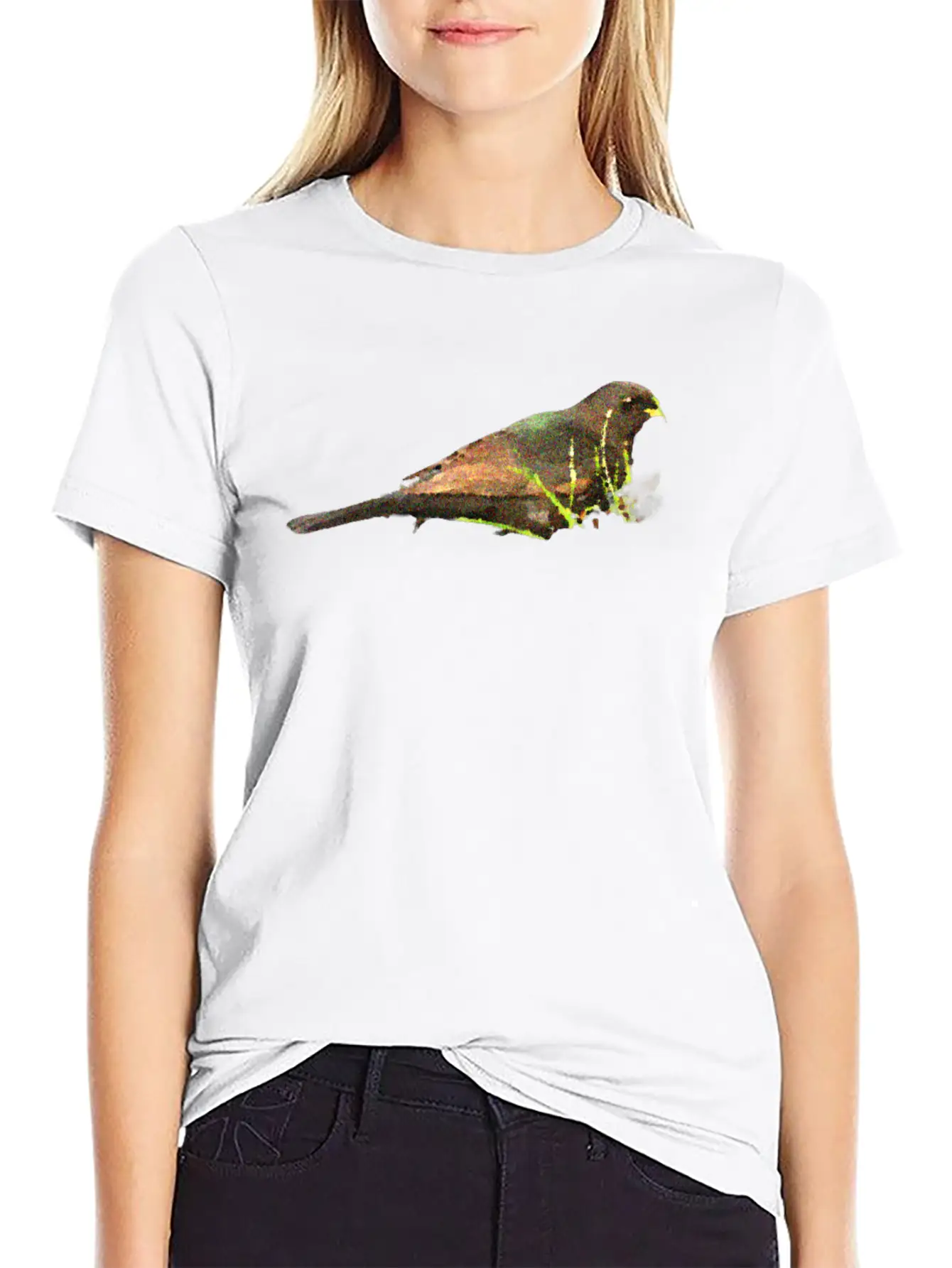 Bird Oil Art Relaxed Everyday Tee – Lightweight And Durable Cotton