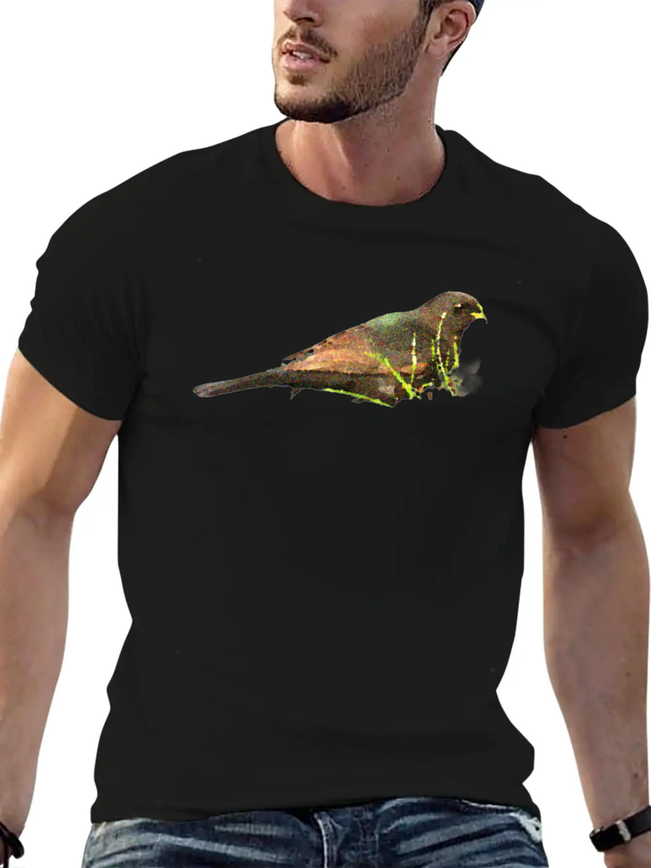 Bird Oil Art Relaxed Everyday Tee – Lightweight And Durable Cotton