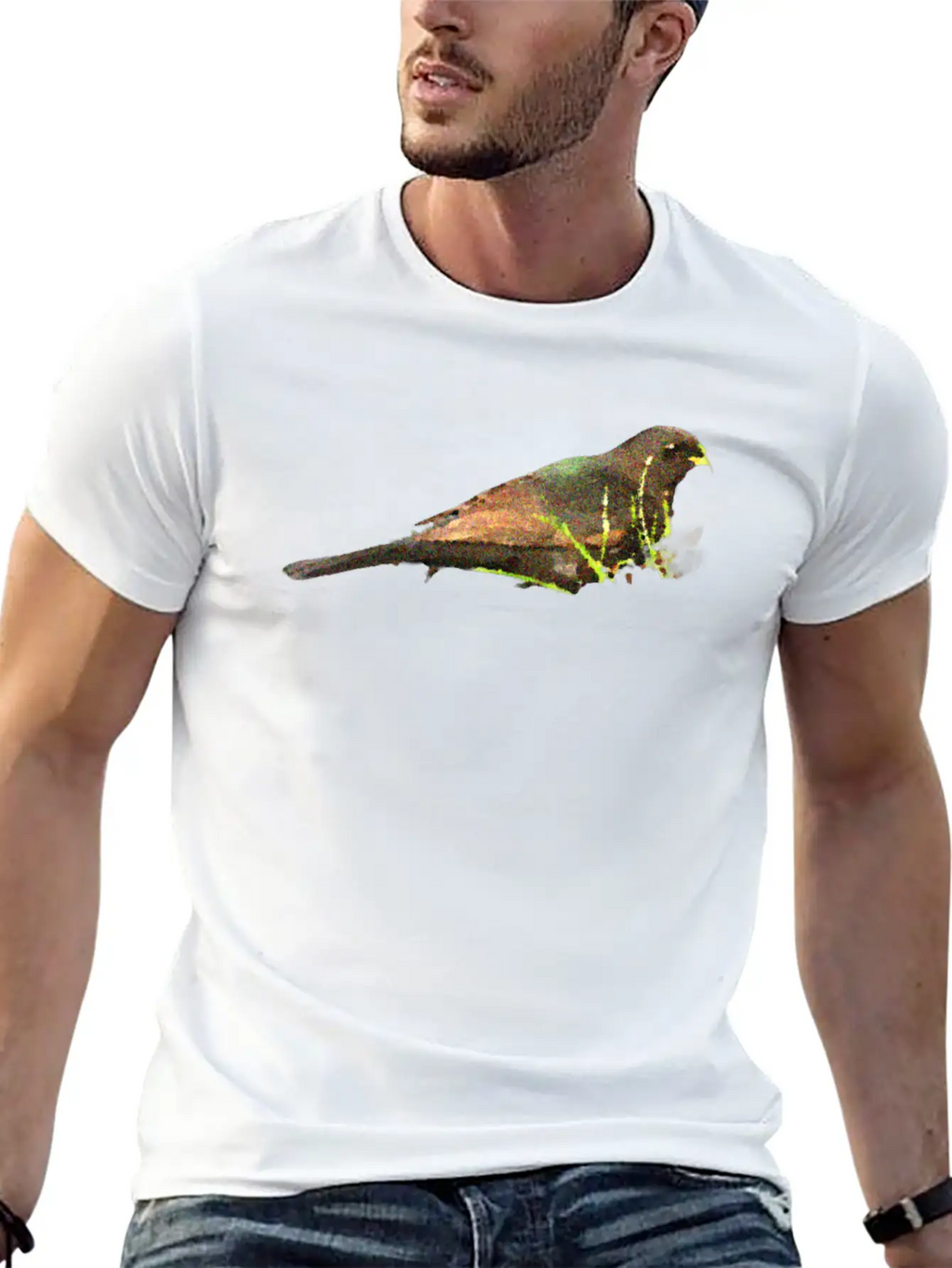 Bird Oil Art Relaxed Everyday Tee – Lightweight And Durable Cotton