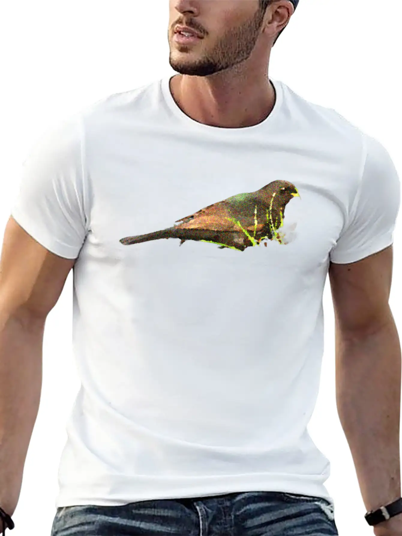 Bird Oil Art Relaxed Everyday Tee – Lightweight And Durable Cotton