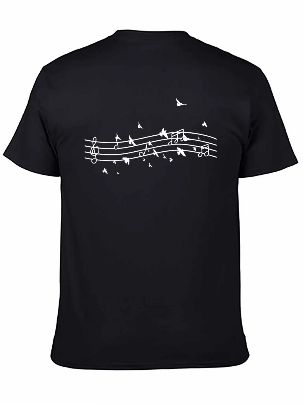 Birds Music Notes Music Teacher Modern Fit Casual T-Shirt – Clean And Versatile Design