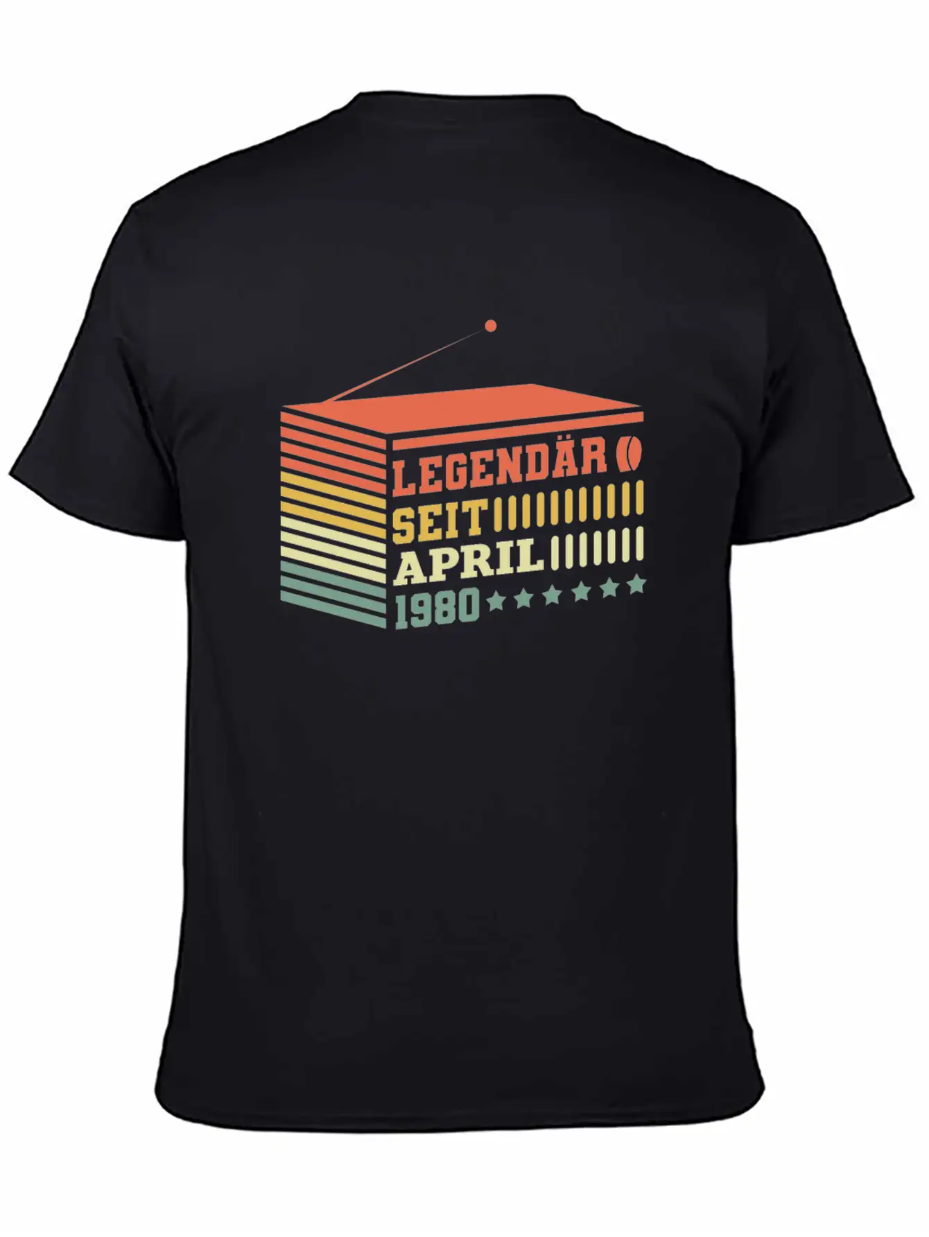 Birthday 1980 April Radio Legendary Stylish Everyday T-Shirt – Unisex Basic Cotton Tee