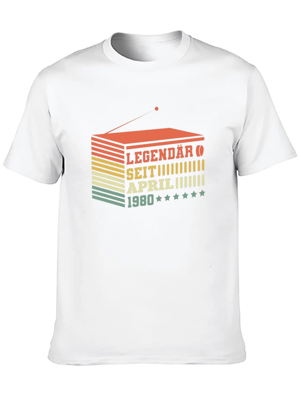 Birthday 1980 April Radio Legendary Stylish Everyday T-Shirt – Unisex Basic Cotton Tee