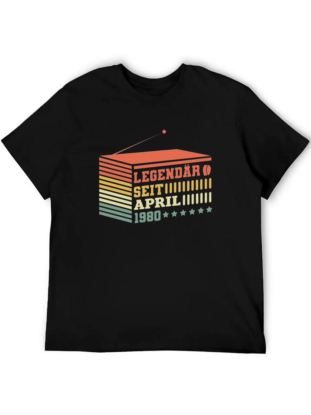 Birthday 1980 April Radio Legendary Stylish Everyday T-Shirt – Unisex Basic Cotton Tee