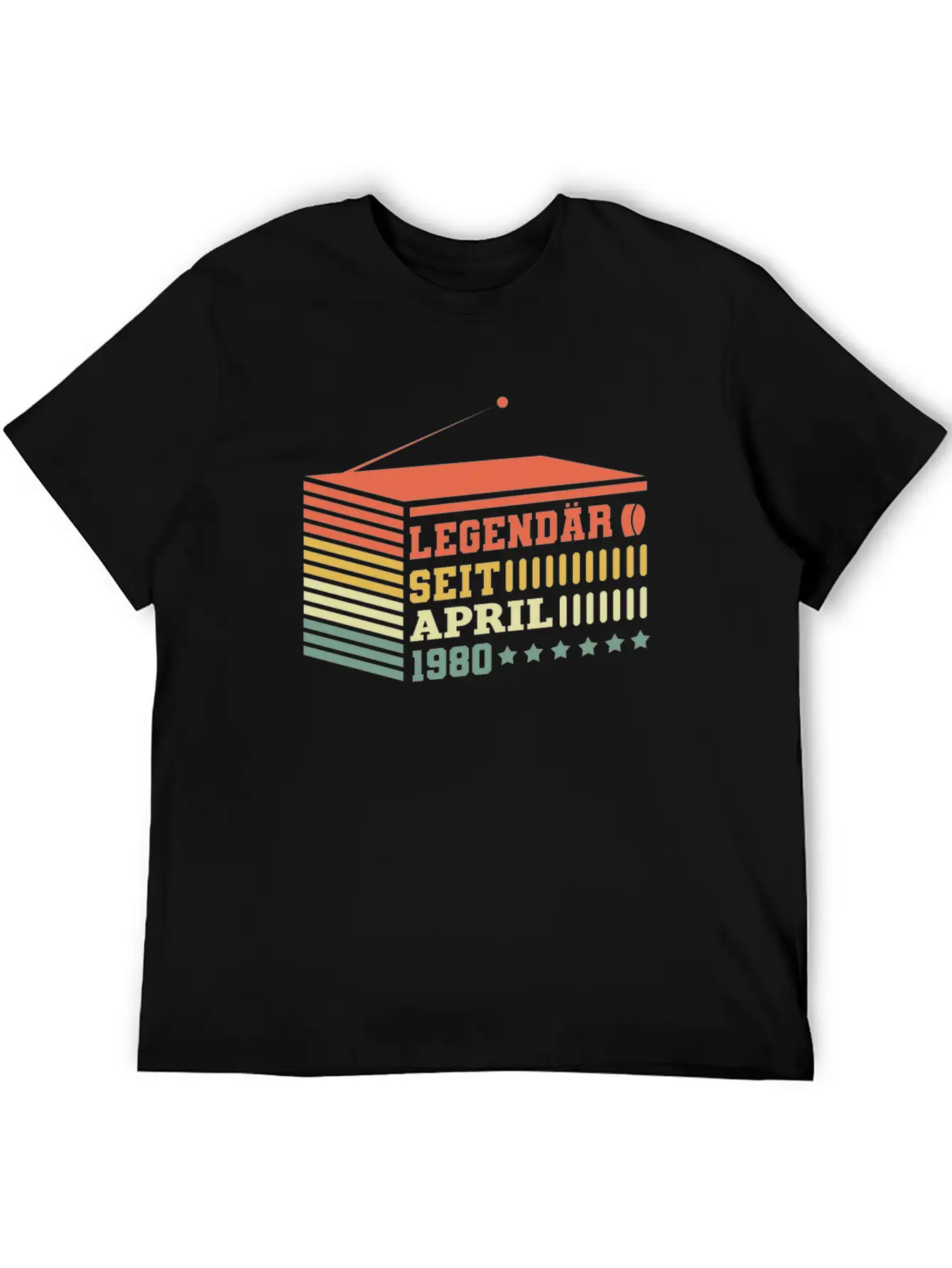 Birthday 1980 April Radio Legendary Stylish Everyday T-Shirt – Unisex Basic Cotton Tee