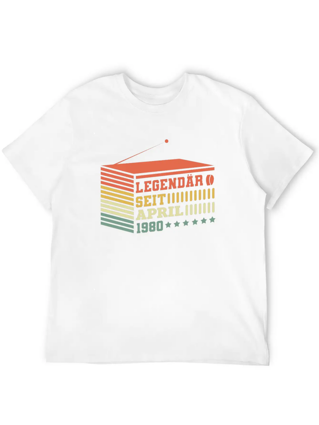 Birthday 1980 April Radio Legendary Stylish Everyday T-Shirt – Unisex Basic Cotton Tee