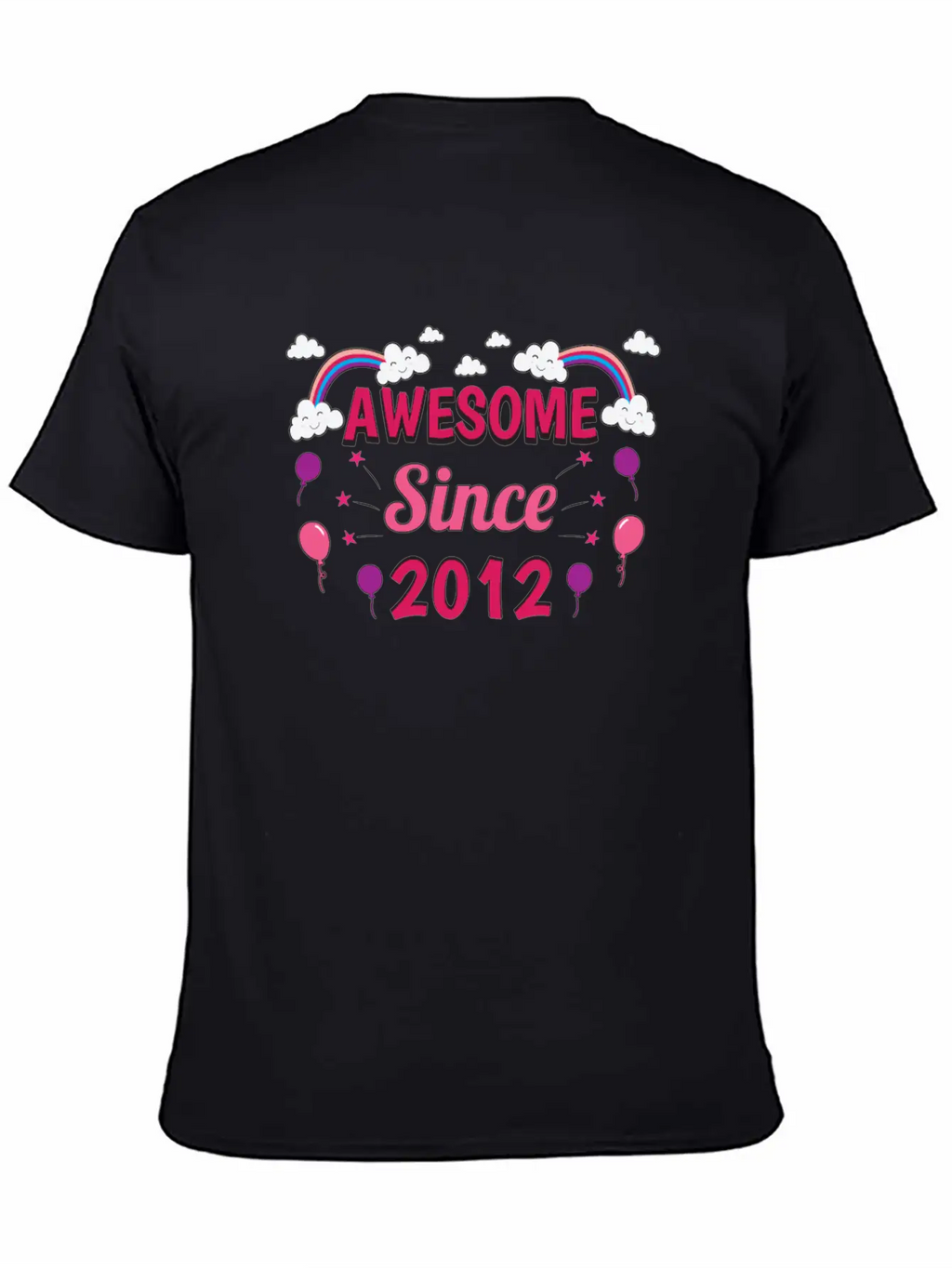 Birthday Awesome 2012 Girl Pink Purple Classic Cotton Tee – Unisex Comfort For Any Season