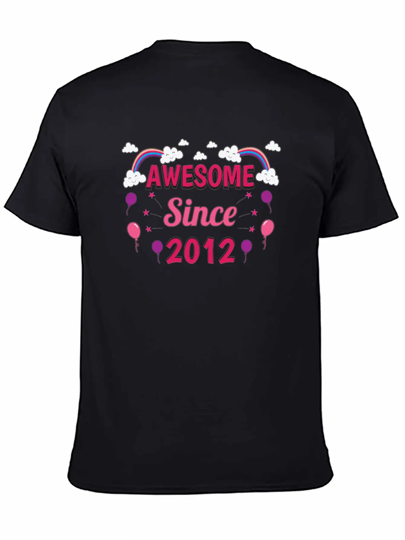 Birthday Awesome 2012 Girl Pink Purple Classic Cotton Tee – Unisex Comfort For Any Season