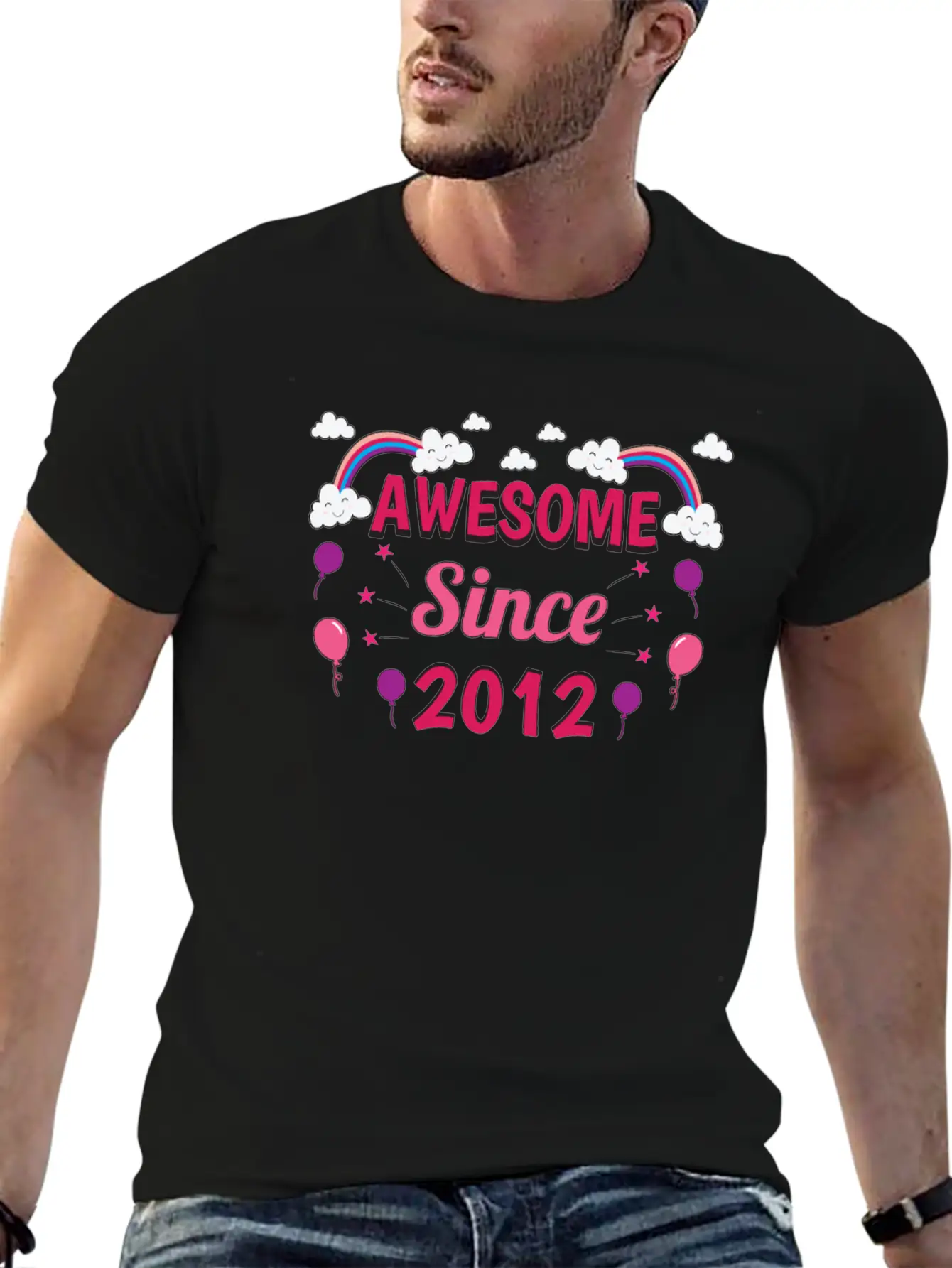 Birthday Awesome 2012 Girl Pink Purple Classic Cotton Tee – Unisex Comfort For Any Season
