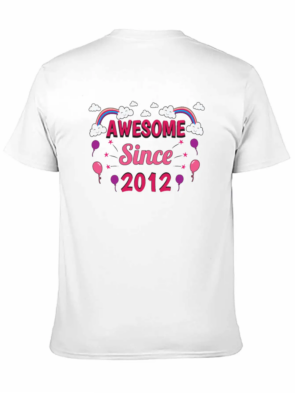 Birthday Awesome 2012 Girl Pink Purple Classic Cotton Tee – Unisex Comfort For Any Season
