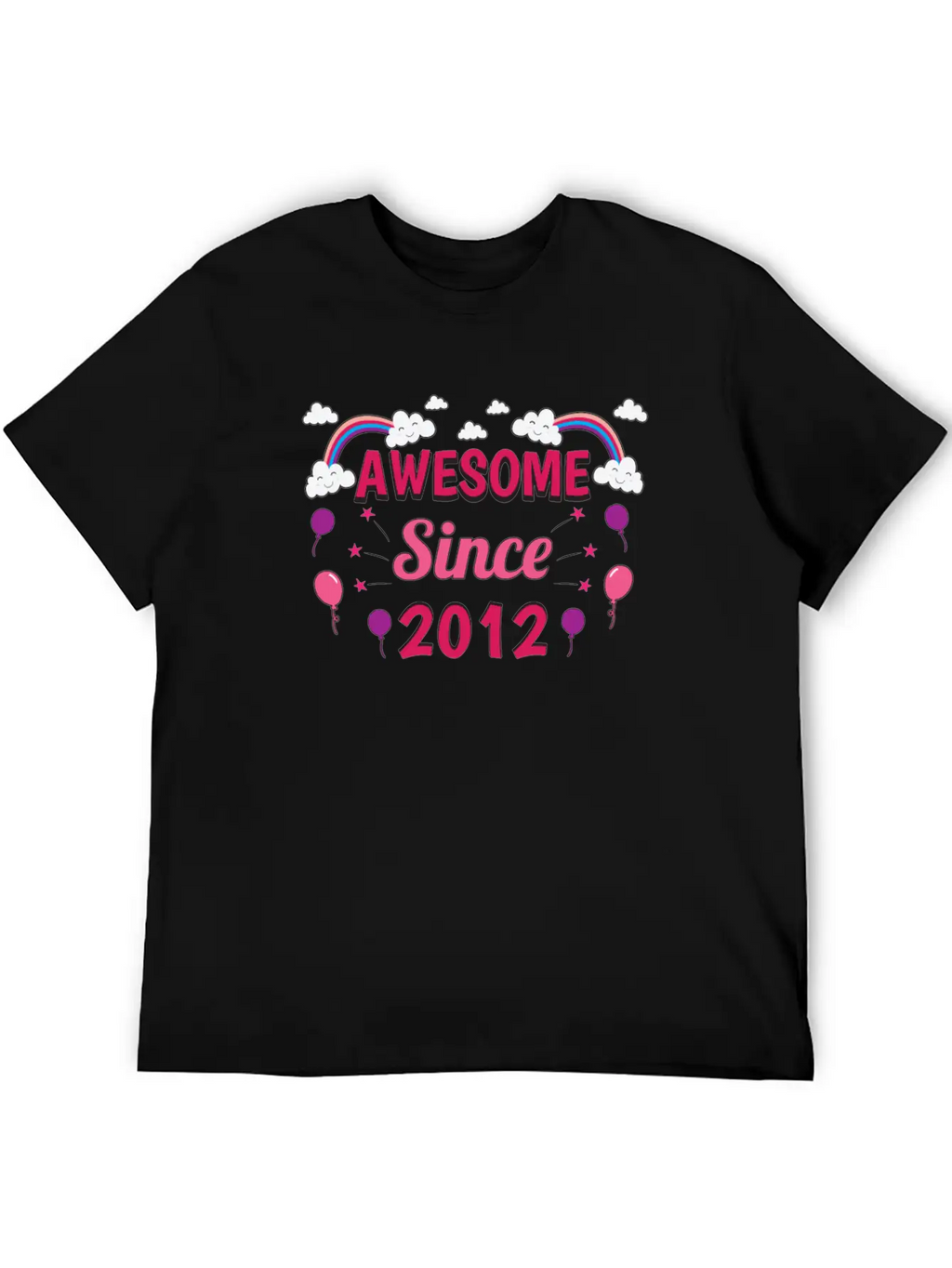 Birthday Awesome 2012 Girl Pink Purple Classic Cotton Tee – Unisex Comfort For Any Season