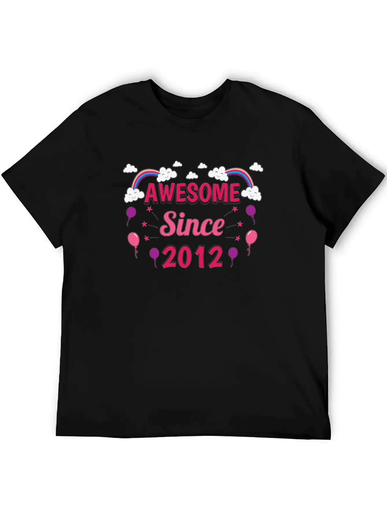 Birthday Awesome 2012 Girl Pink Purple Classic Cotton Tee – Unisex Comfort For Any Season
