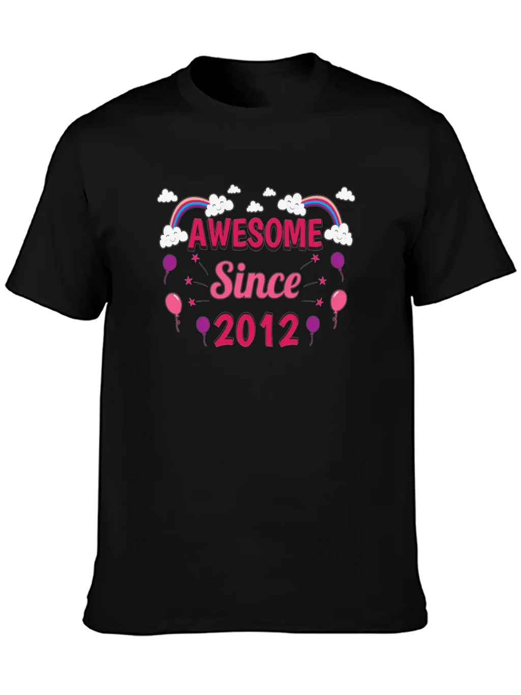 Birthday Awesome 2012 Girl Pink Purple Classic Cotton Tee – Unisex Comfort For Any Season