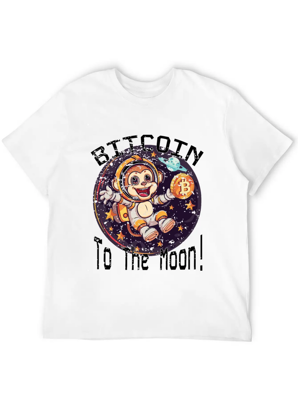 Bitcoin Ape To The Moon BTC Classic Cotton Tee – Unisex Comfort For Any Season