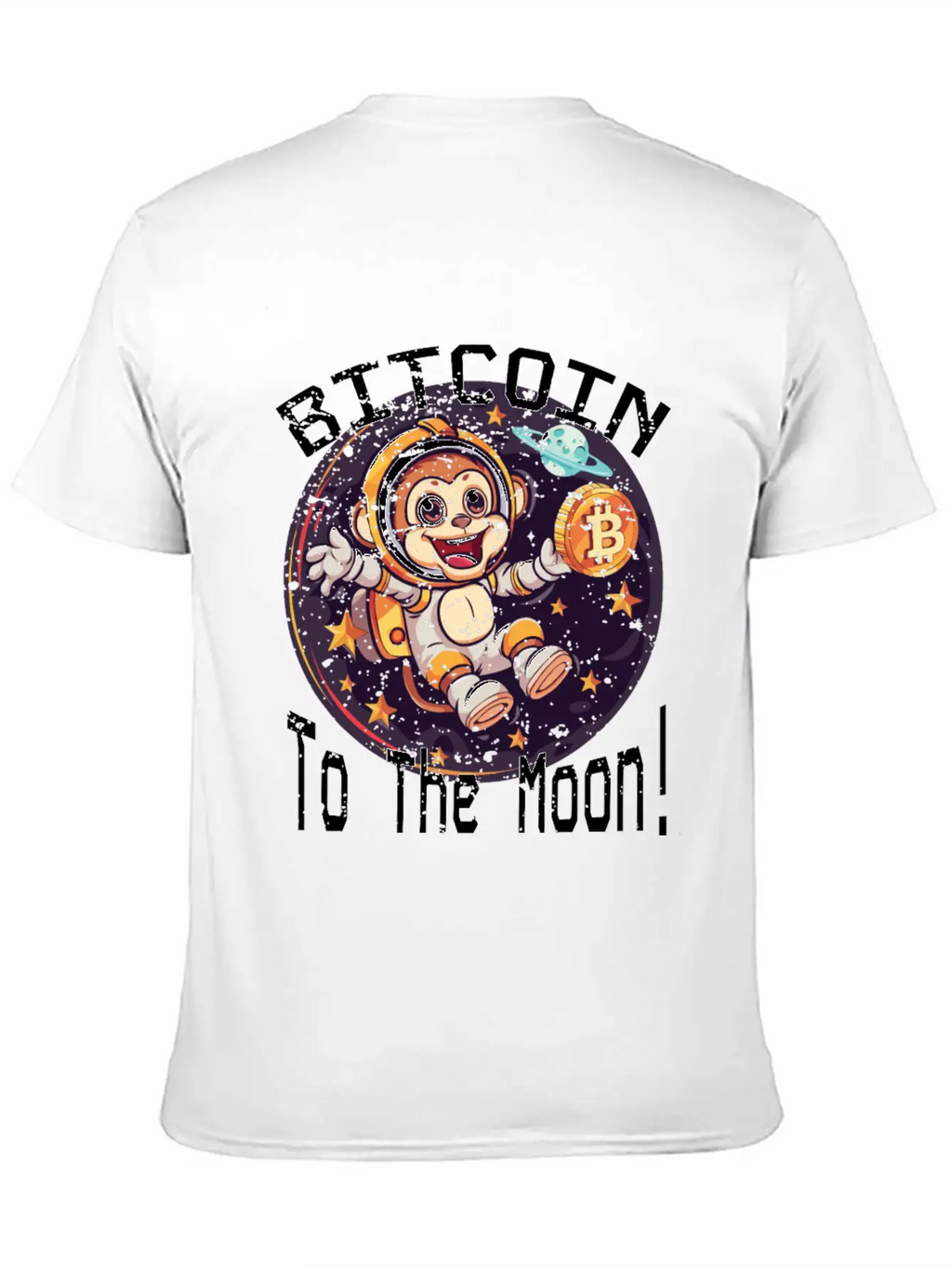 Bitcoin Ape To The Moon BTC Classic Cotton Tee – Unisex Comfort For Any Season