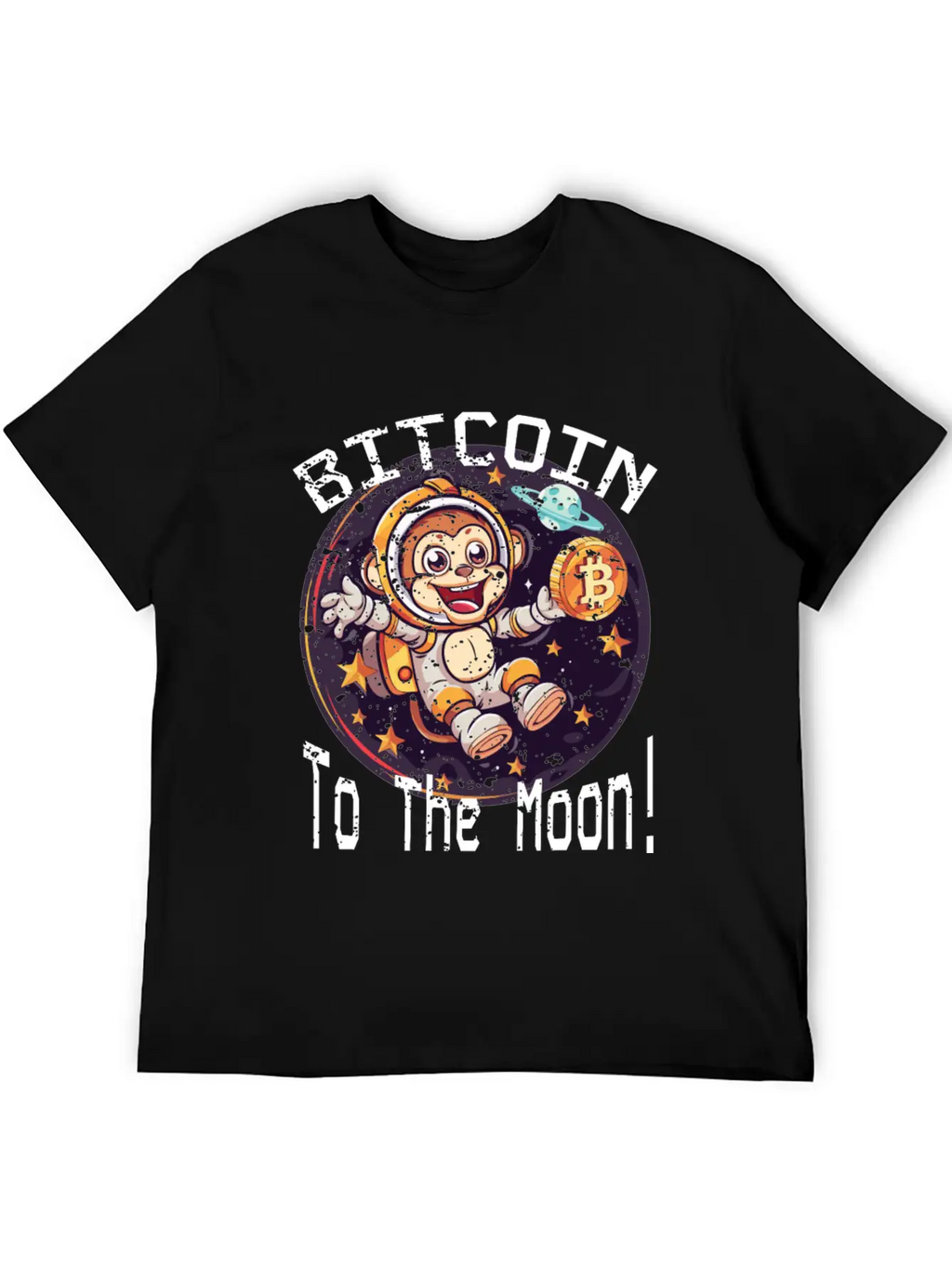 Bitcoin Ape To The Moon BTC Classic Cotton Tee – Unisex Comfort For Any Season