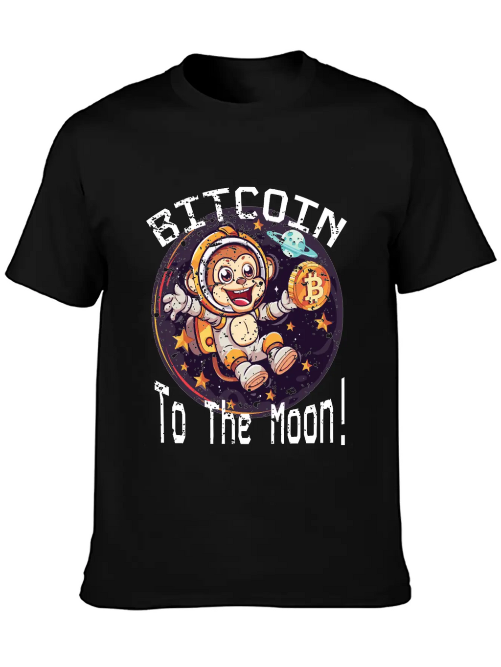Bitcoin Ape To The Moon BTC Classic Cotton Tee – Unisex Comfort For Any Season