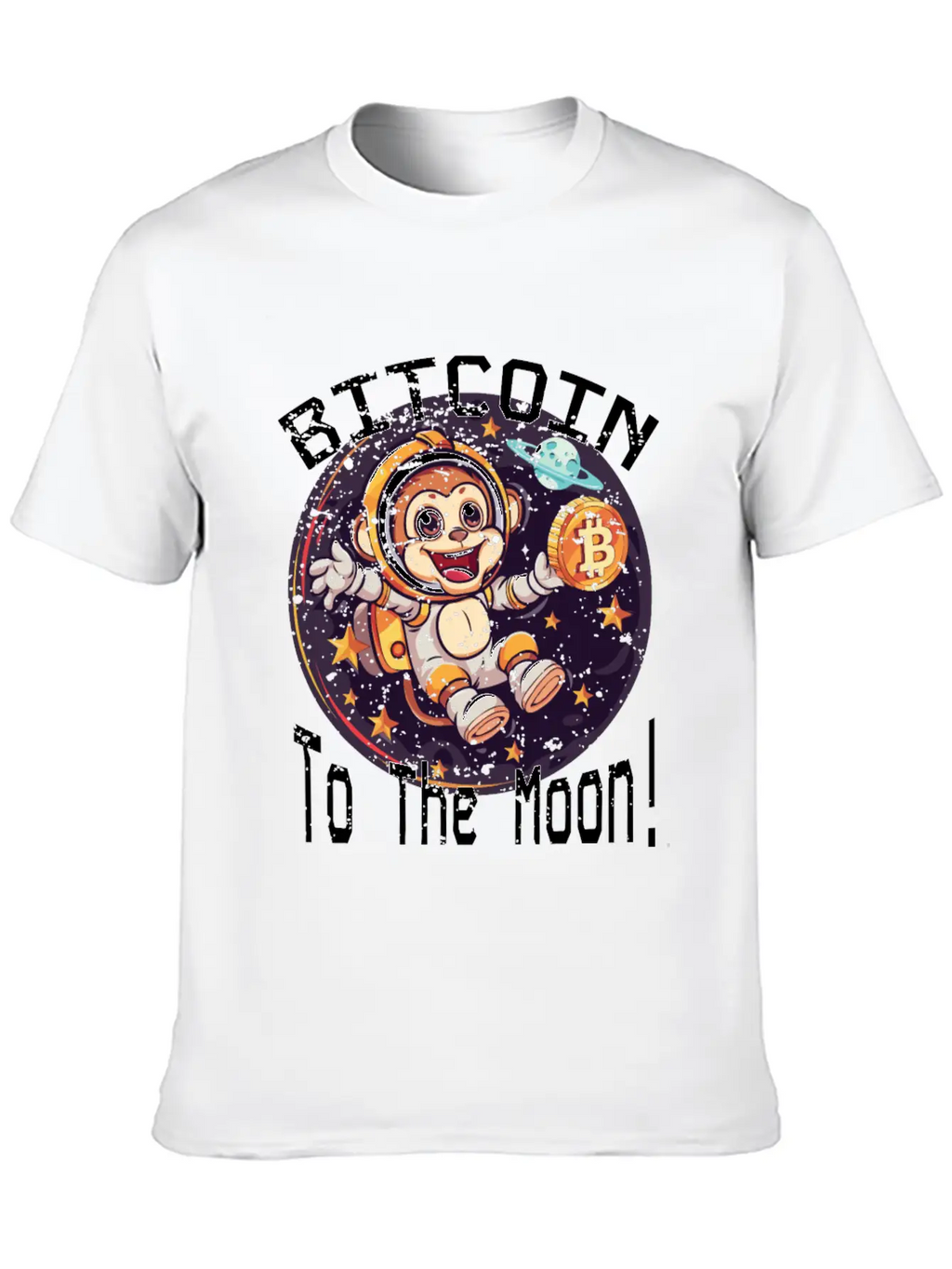 Bitcoin Ape To The Moon BTC Classic Cotton Tee – Unisex Comfort For Any Season