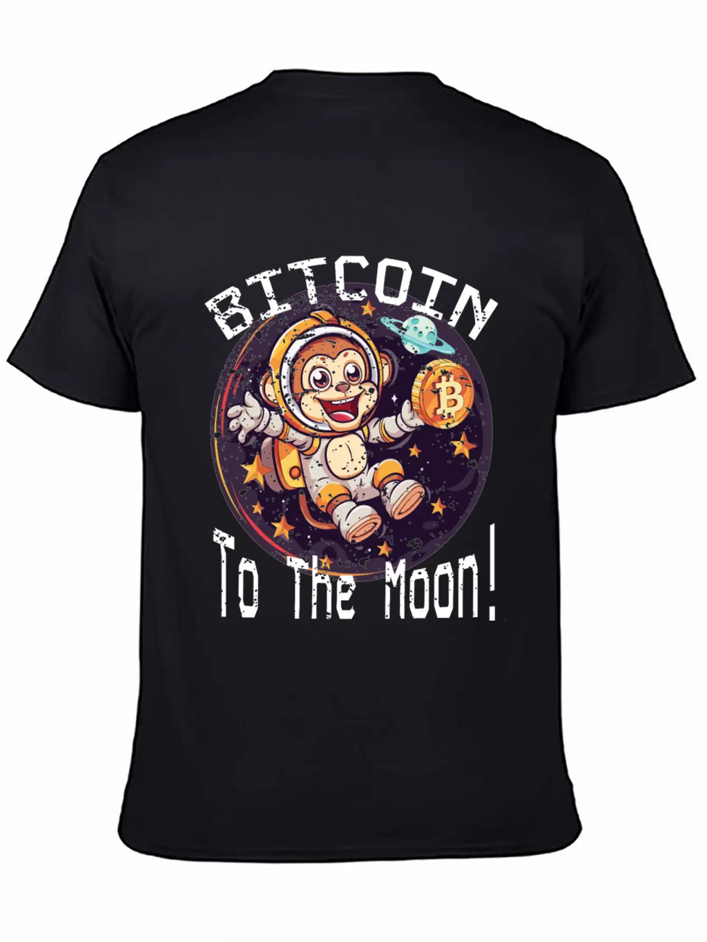 Bitcoin Ape To The Moon BTC Classic Cotton Tee – Unisex Comfort For Any Season