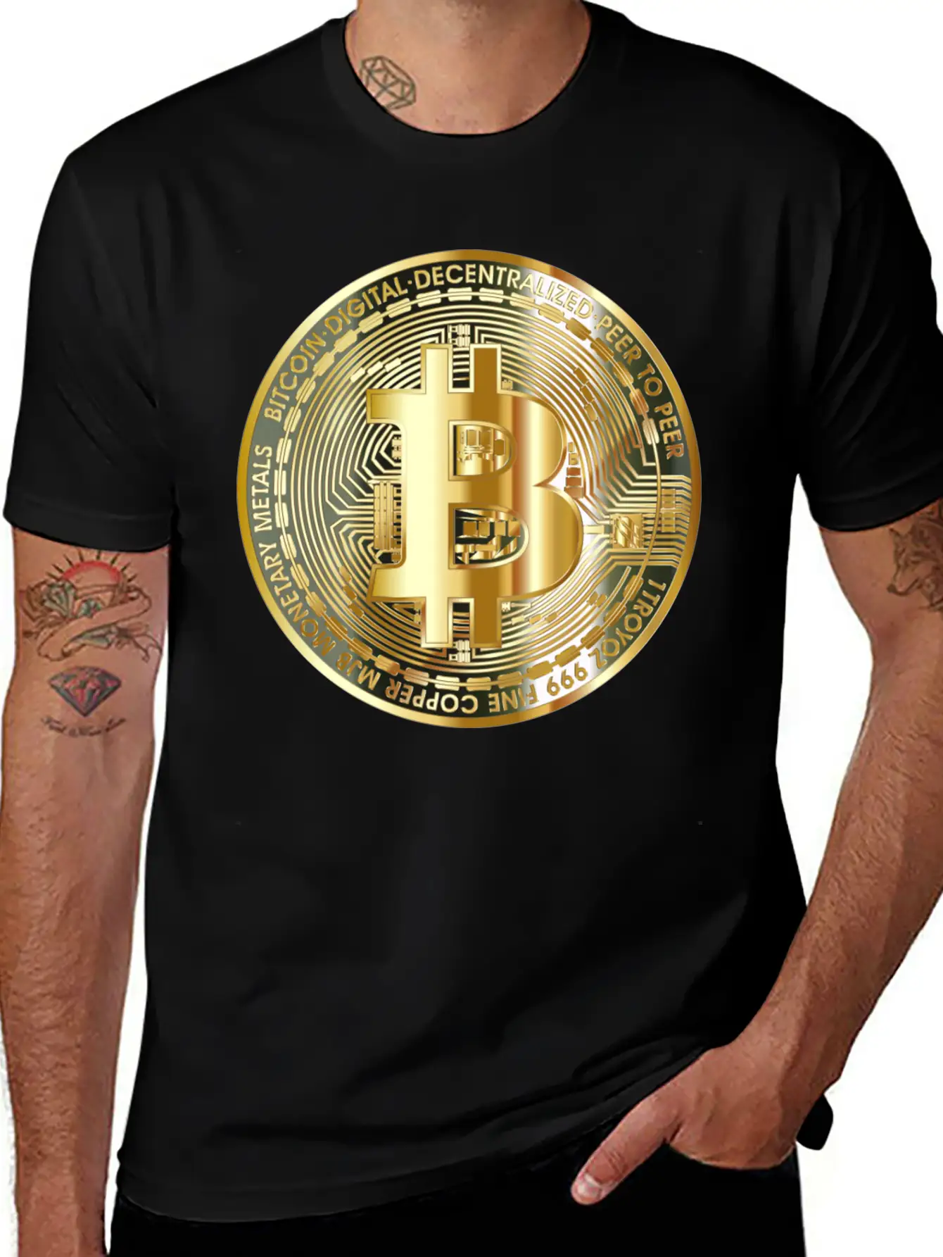 Bitcoin Art Designs | Cryptocurrency | Bitcoin Art Timeless Short Sleeve Tee – Comfy And Minimalist Design