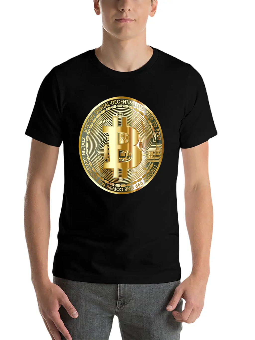 Bitcoin Art Designs | Cryptocurrency | Bitcoin Art Timeless Short Sleeve Tee – Comfy And Minimalist Design