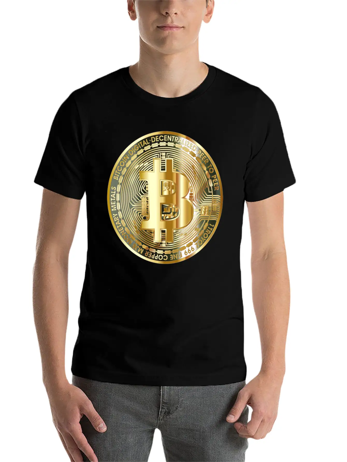 Bitcoin Art Designs | Cryptocurrency | Bitcoin Art Timeless Short Sleeve Tee – Comfy And Minimalist Design