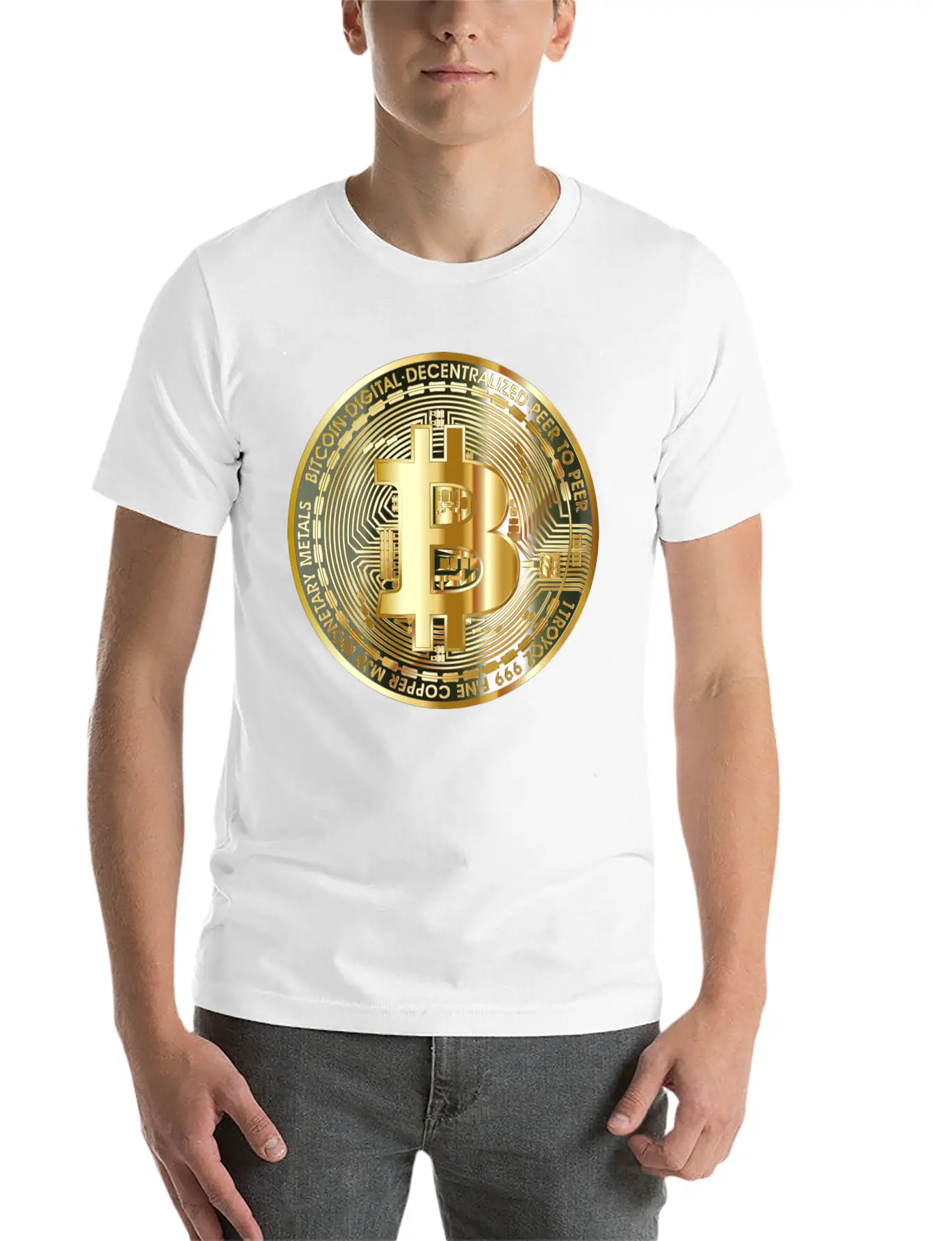 Bitcoin Art Designs | Cryptocurrency | Bitcoin Art Timeless Short Sleeve Tee – Comfy And Minimalist Design
