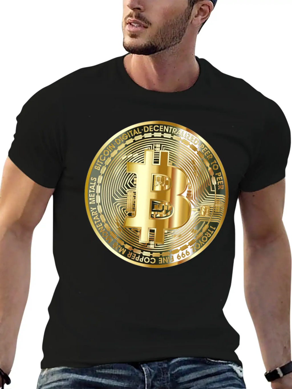 Bitcoin Art Designs | Cryptocurrency | Bitcoin Art Timeless Short Sleeve Tee – Comfy And Minimalist Design