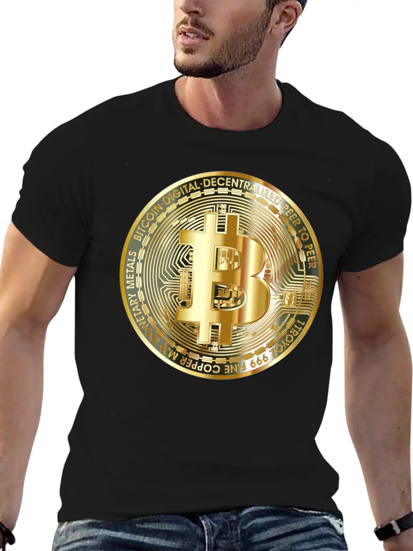 Bitcoin Art Designs | Cryptocurrency | Bitcoin Art Timeless Short Sleeve Tee – Comfy And Minimalist Design