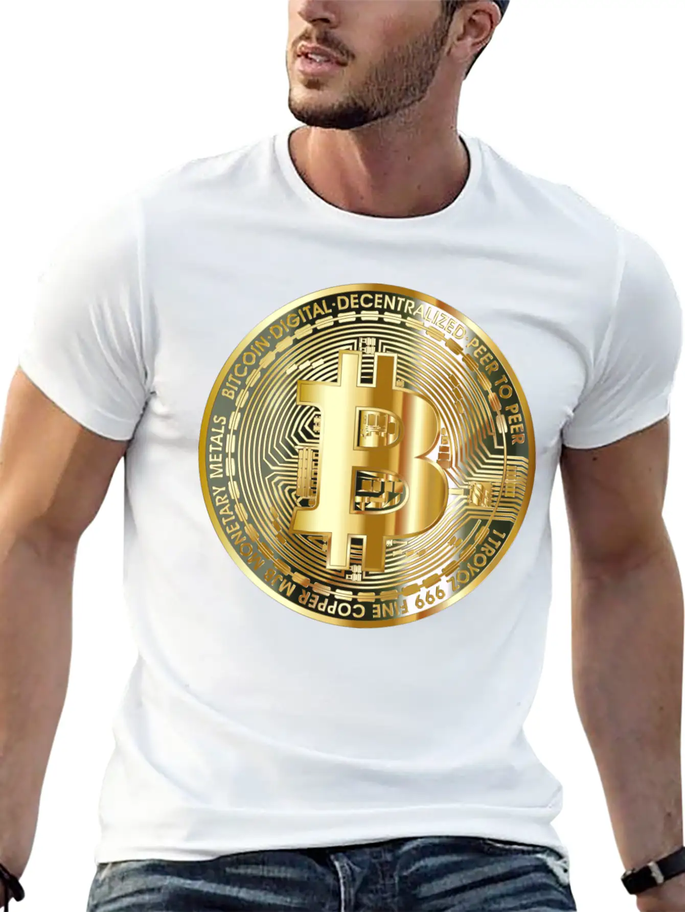 Bitcoin Art Designs | Cryptocurrency | Bitcoin Art Timeless Short Sleeve Tee – Comfy And Minimalist Design